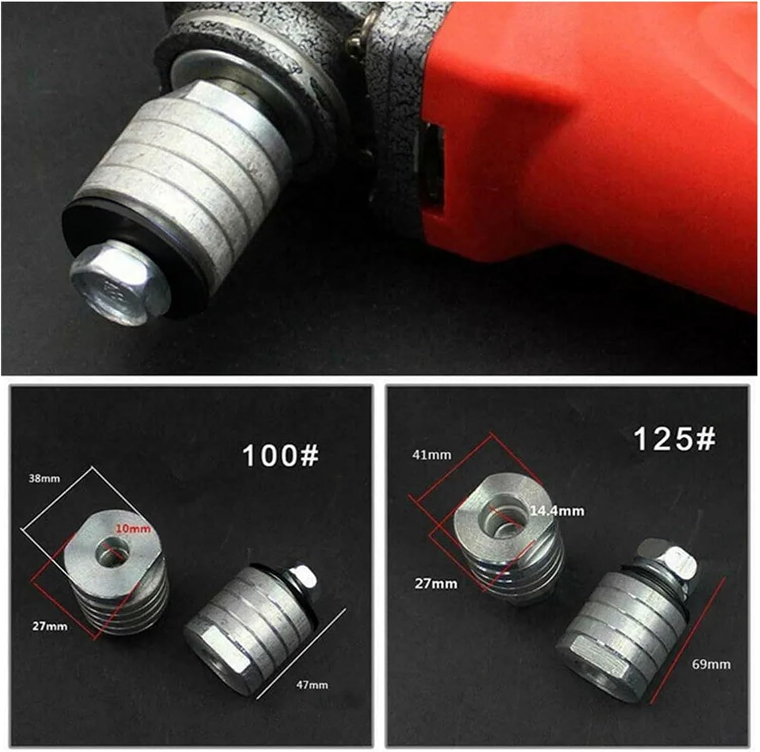 M10/14 Angle Grinder Adapter Conversion Kit, Flange Metal Lock Nuts Slotting 125 150 Type Grooving Machine Wheel Protector Cover - Tool accessories(160x48mm)
