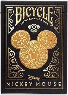 テンヨー(Tenyo) ディズニー バイスクル トランプ ブラック&ゴールドミッキーマウス BICYCLE ポーカーサイズ (6.3cmx8.8cm) 6歳以上