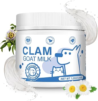 Goat Milk Powder Cat & Dog Calming Pet Goats Milk Calm Treats Anxiety Relief Contains GABA Designed for Pets with Anxiety Stress and Hyperactivity Supports Immune Skin and Bone Health