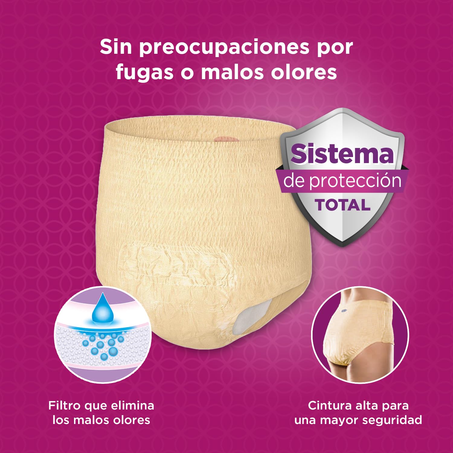 Depend Ropa interior absorbente Absorción Super Talla L Mujer - 54 unidades