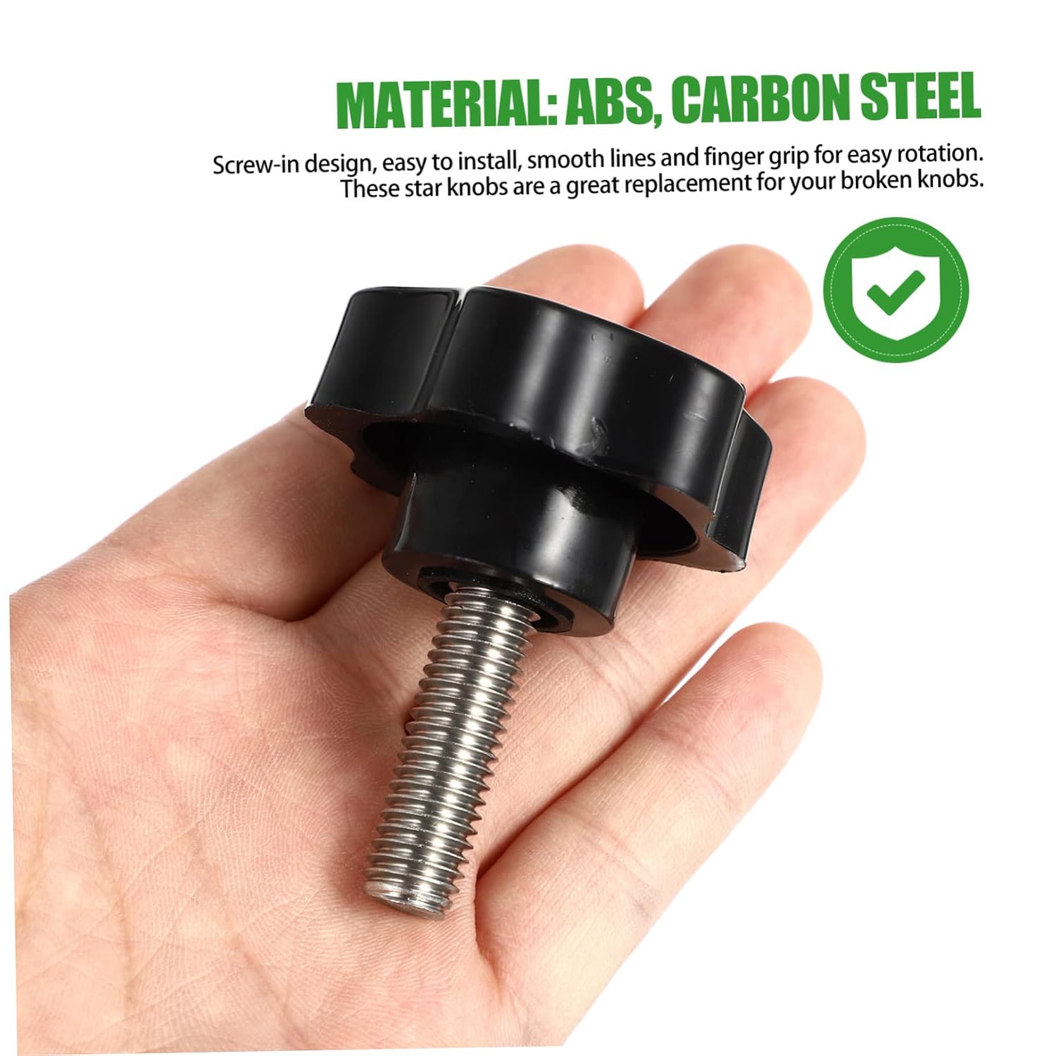 2pcs Clamping Knob Handle Star Shape Screw Knob for Patio Swing Parts Easy Installation Replacement for Furniture and Machinery