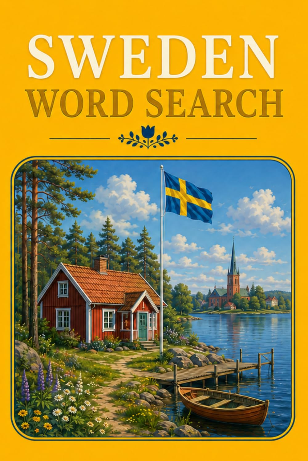 SWEDEN WORD SEARCH: 6x9 Inches, 120 Pages | 60 word search Puzzles | Solutions Included|