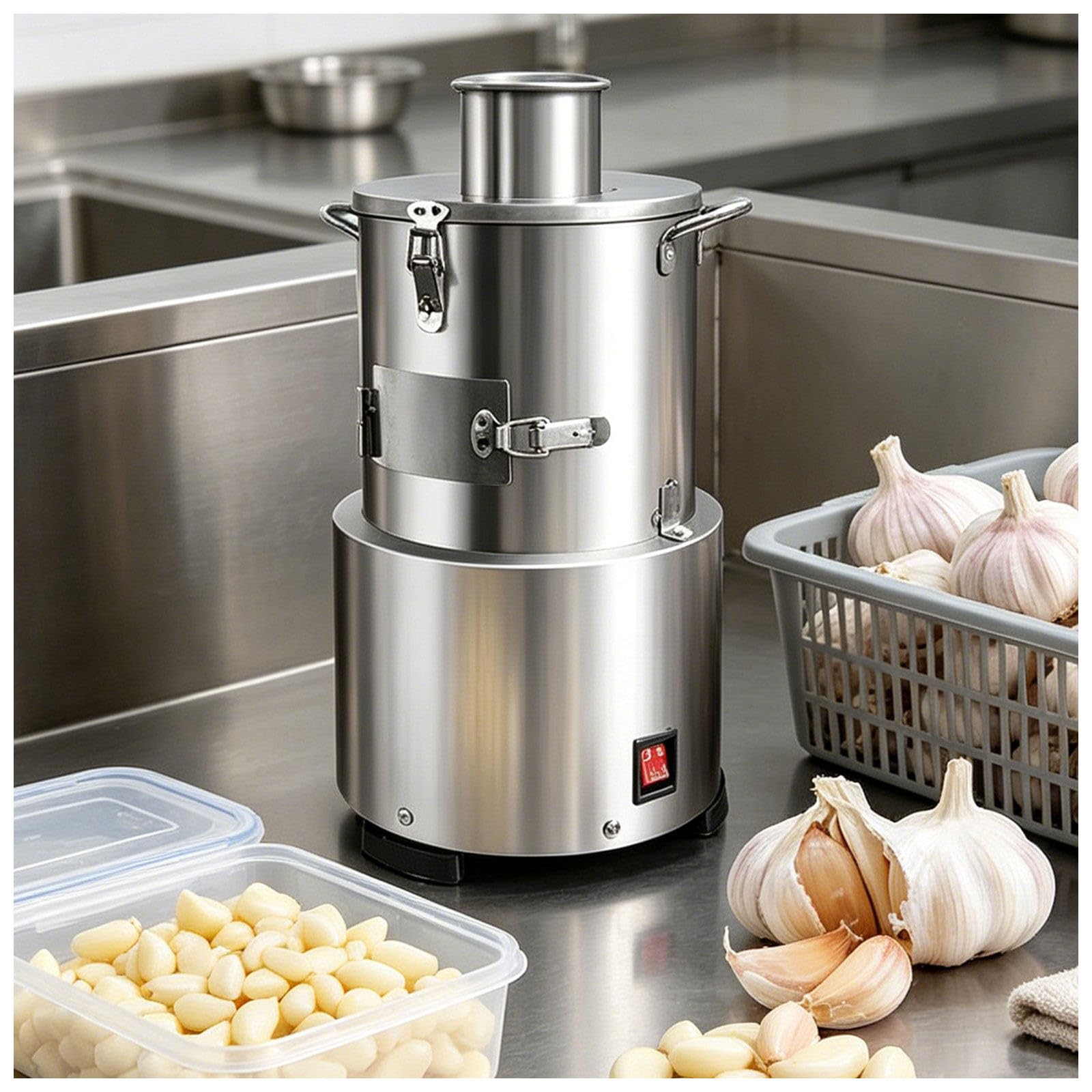 liuyunfeiGL Commercial Whole Garlic Peeler, 200W, Easy Cleanup