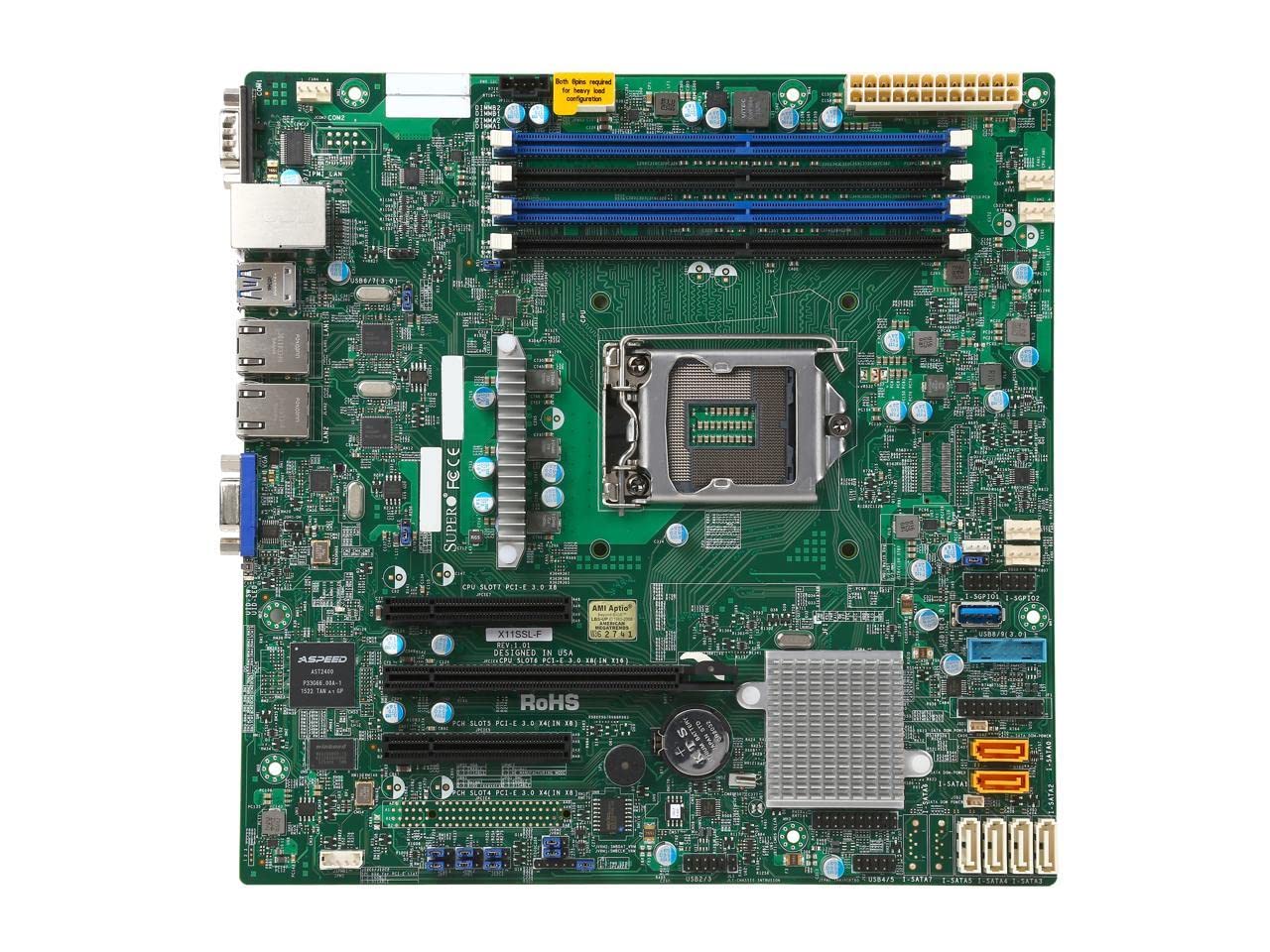 Amazon | SupermicroATXマザーボードddr4 LGA 1151 x11ssl-f-o