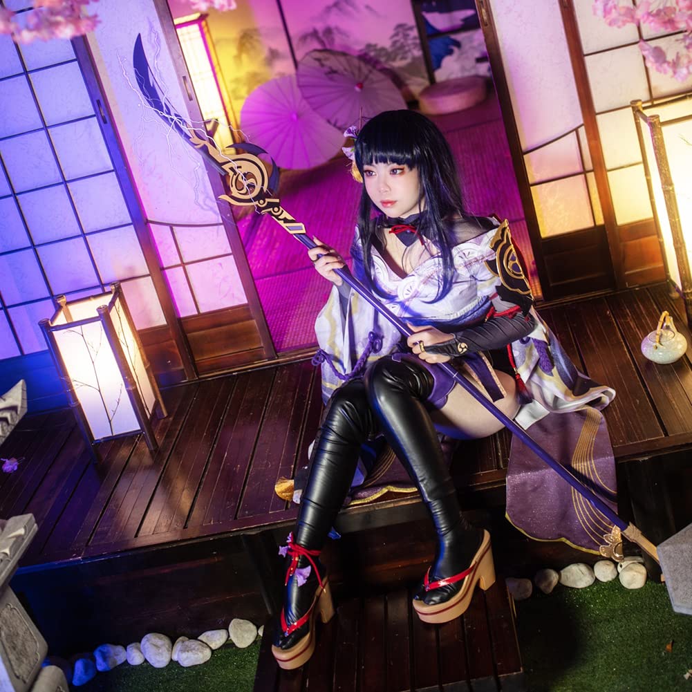 Amazon.co.jp: 原神 げんしん 草薙の稲光 コスプレ道具 雷電将軍