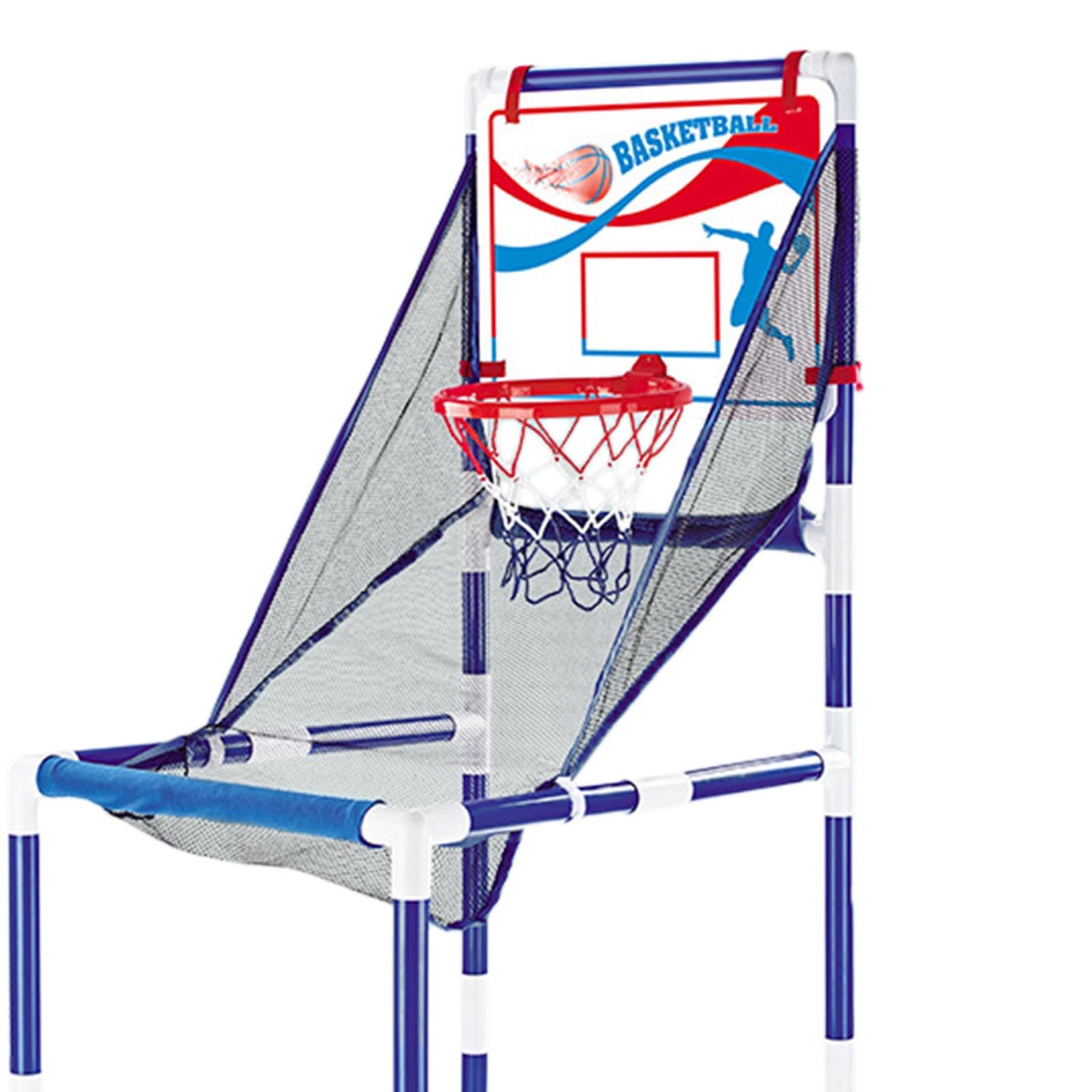 Juego de Baloncesto Arcade de Interior con Bomba de Aire, Juguete Deportivo, Diversión de Baloncesto Arcade en Casa para Fiestas Infantiles en, 44x60cm 2 Bolas