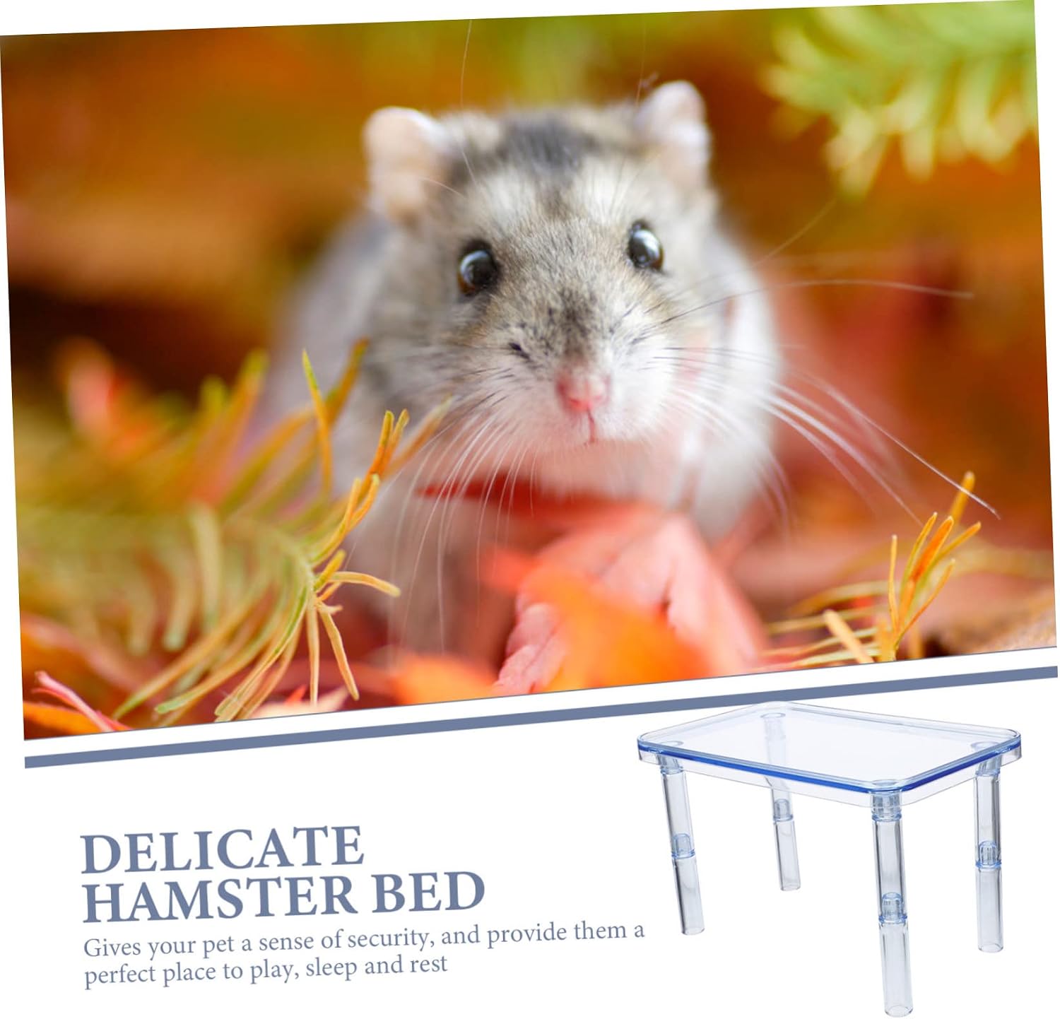 Blue Hamster Bed Platform Toy for Small Pets, Ps Decorative image 5