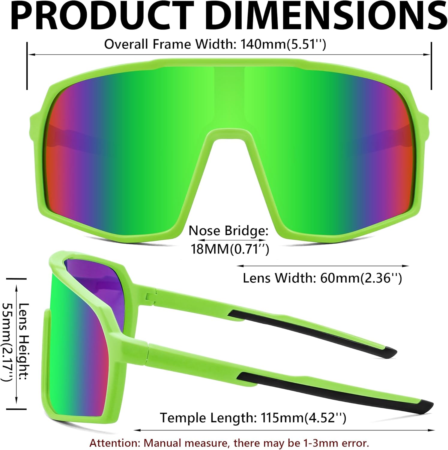 FEISEDY Sports Sunglasses for Men Women Youth Baseball Cycling Running Hiking Glasses UV400 B0263 - Image 6