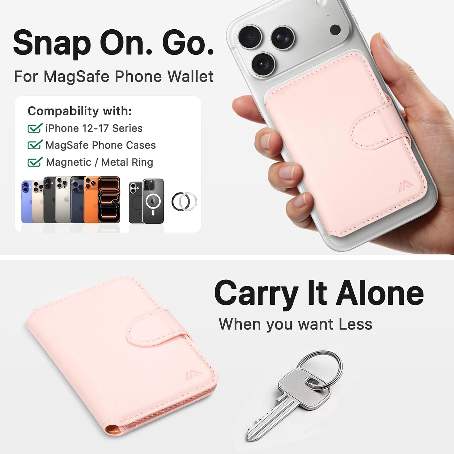 for MagSafe Wallet, Strong Magnet RFID Blocking Magnetic Phone Wallet image 4
