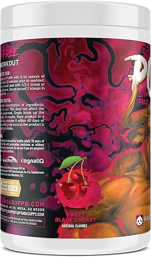 Miniatura 3 de Underground Bio Labs Panda Supps Pump preentrenamiento sin estimulantes, fórmula sin grumos con L-citrulina malato de 0.35 oz, Alpha GPC, melena de