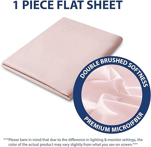 Miniatura 4 de Cathay Home Hotel Luxury - Sábana encimera individual de microfibra ultrasuave de doble cepillado resistente a las arrugas y a la decoloración, 1