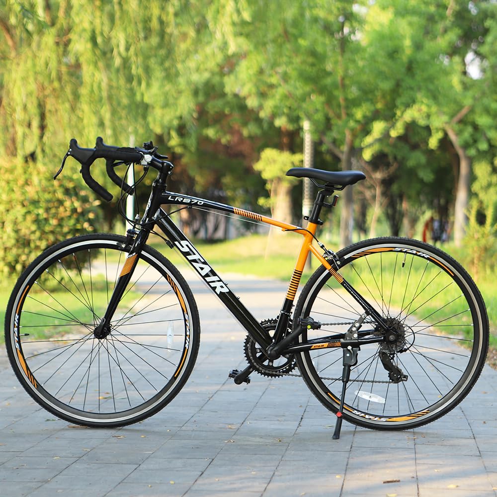 Amazon | ロードバイク 自転車 シマノ14段変速 超軽量アルミフレーム 