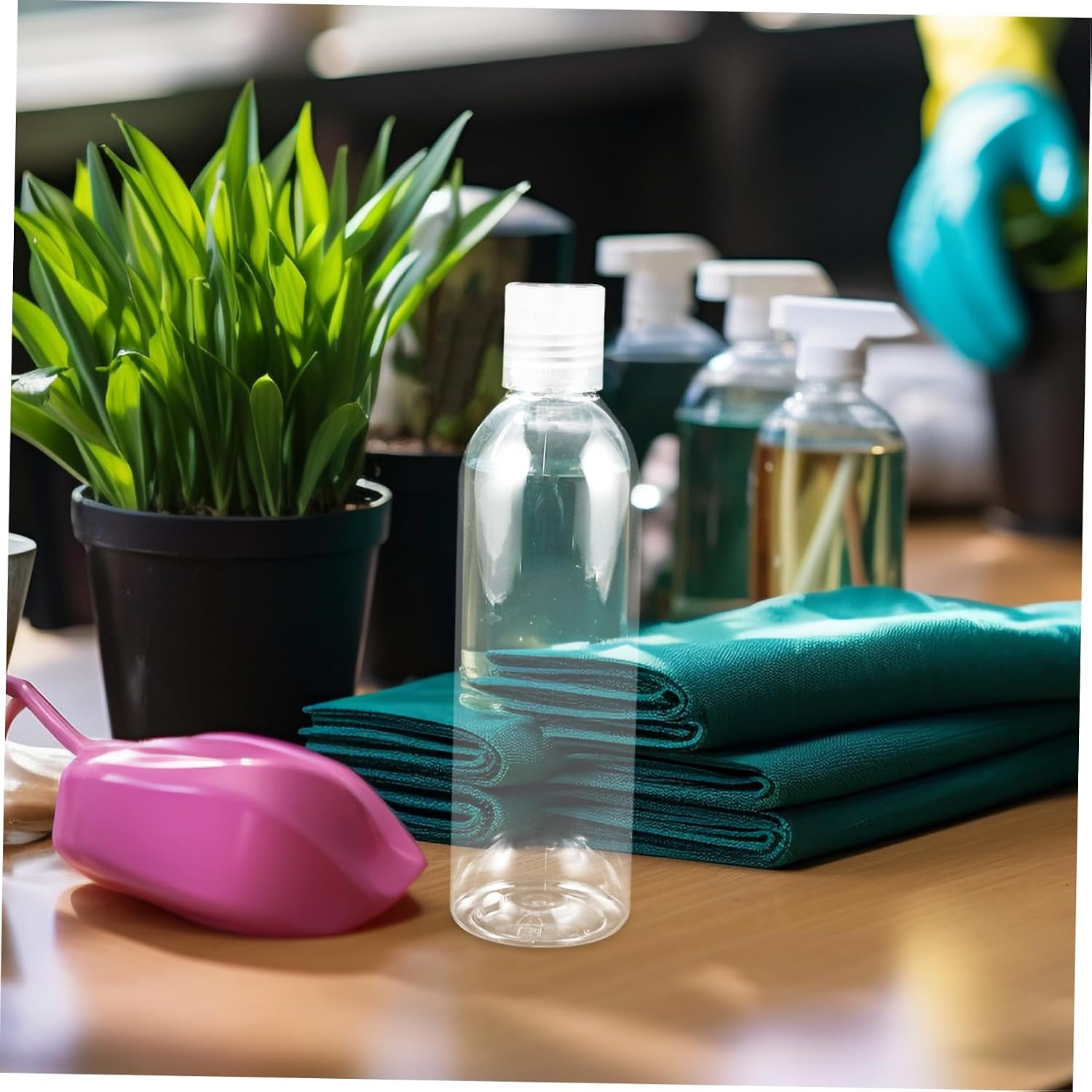 6Pcs 250ml Refillable Travel Shampoo Bottles with Press Cap image 3
