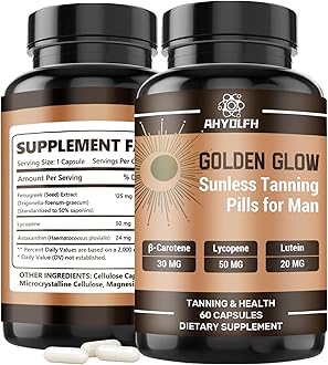 Tanning Pills for Men and Women, Self Tan Daily 𝐒𝐮𝐩𝐩𝐥𝐞𝐦𝐞𝐧𝐭 that Work Without Sun, Healthy Tan Golden Glow, 60 𝐂𝐚𝐩𝐬𝐮𝐥𝐞𝐬 (1)