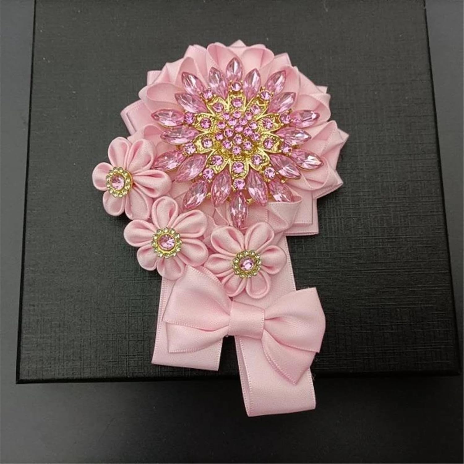 Womens Mens Lolita Style Bow Tie Brooch Corsage Ribbon Collar Flower for Fashion Banquet Wedding Suit