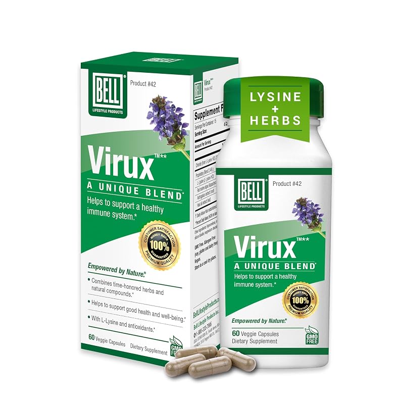 Bell Suplemento para a imunidade com L-lisina, alga marinha vermelha e astrágalo 400 mg 60 cápsulas vegetais