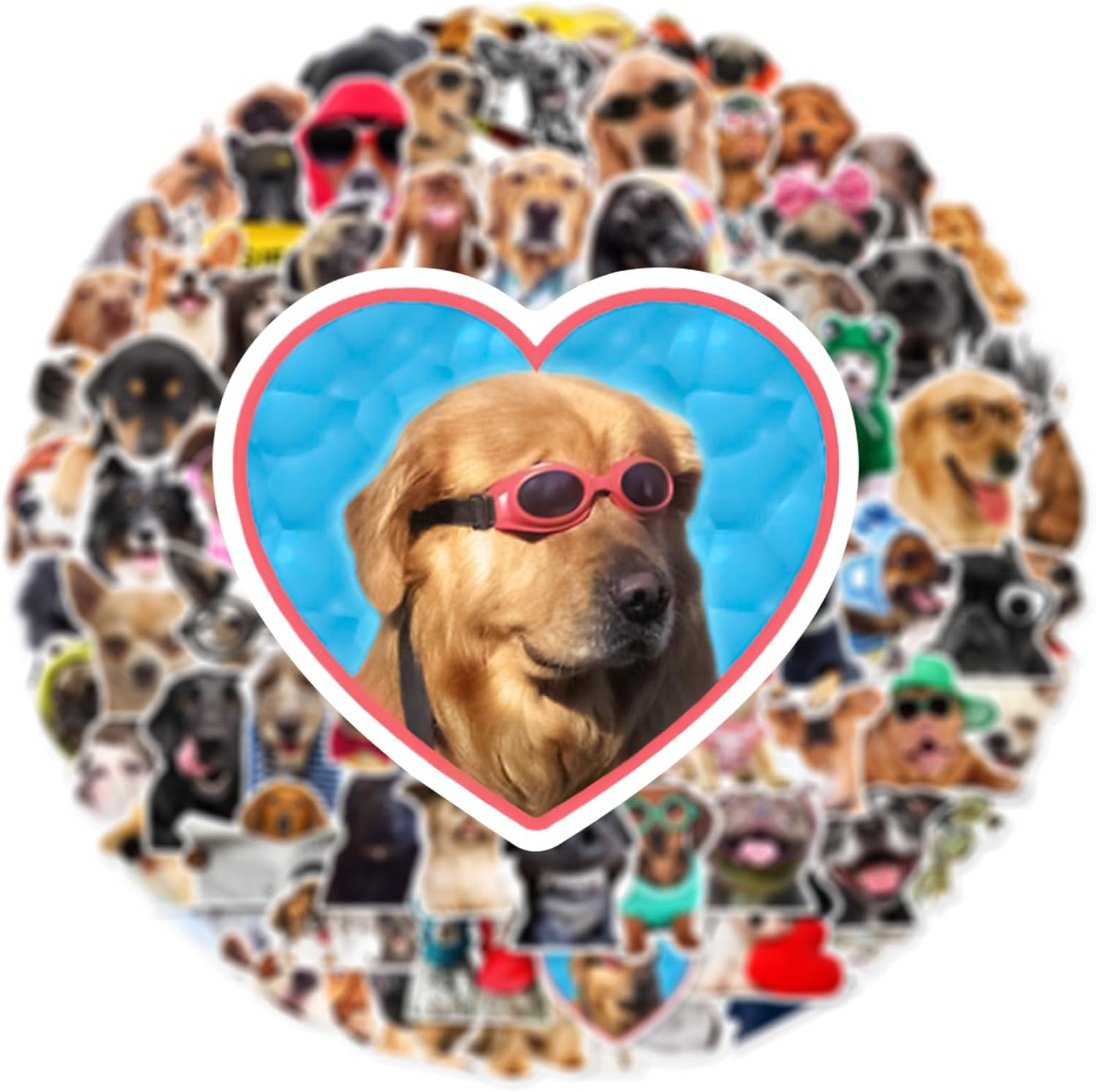 50pcs Funny Dog Meme Cute Animal Kawaii Vinyl Sticker Pack for Laptop, Phone, Water Bottles, Computer Pet Sticker Decals Gifts for Kids Adult Teens