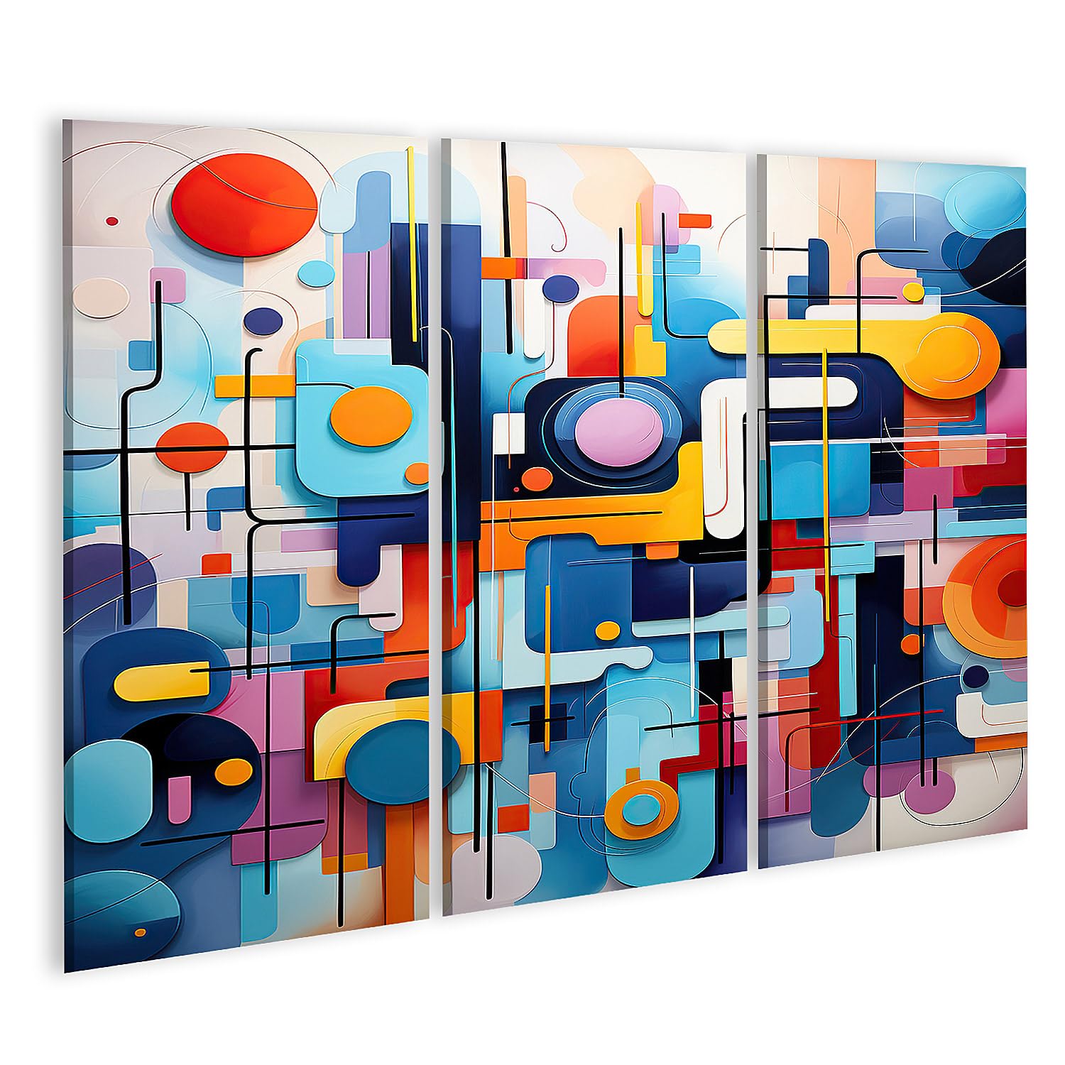islandburner Quadro su Tela Colorato Astratto Pattern Strutturato Immagini Murali Poster