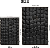 Vista 2 de Manta de campamento, manta acolchada plegable de plumón alternativo, ligera, resistente al viento, resistente al agua para exteriores, senderismo