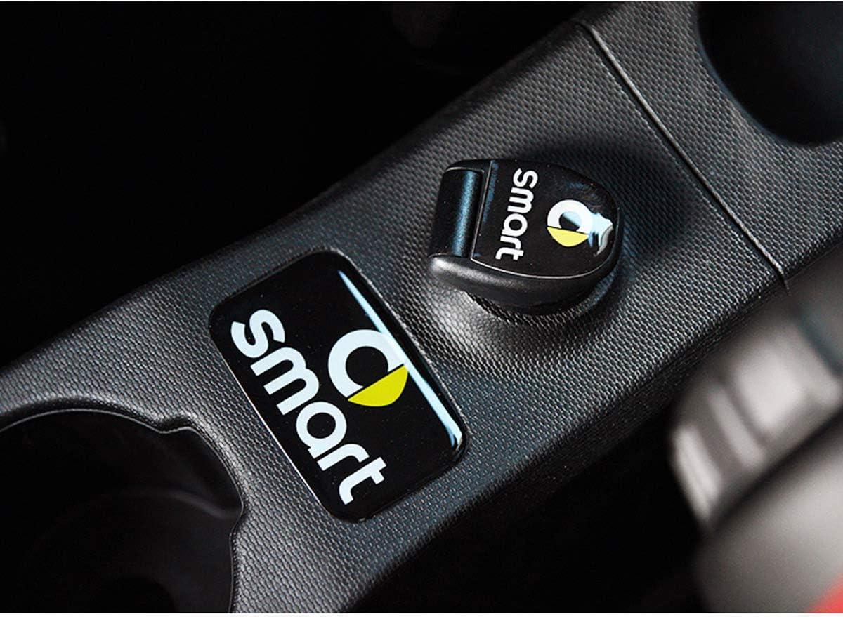 SHIFENG 3D Car interior decoration sticker Cigarette lighter sticker Drawer handle sticker For Mercedes-benz New Smart 453 fortwo forfour(2PC)