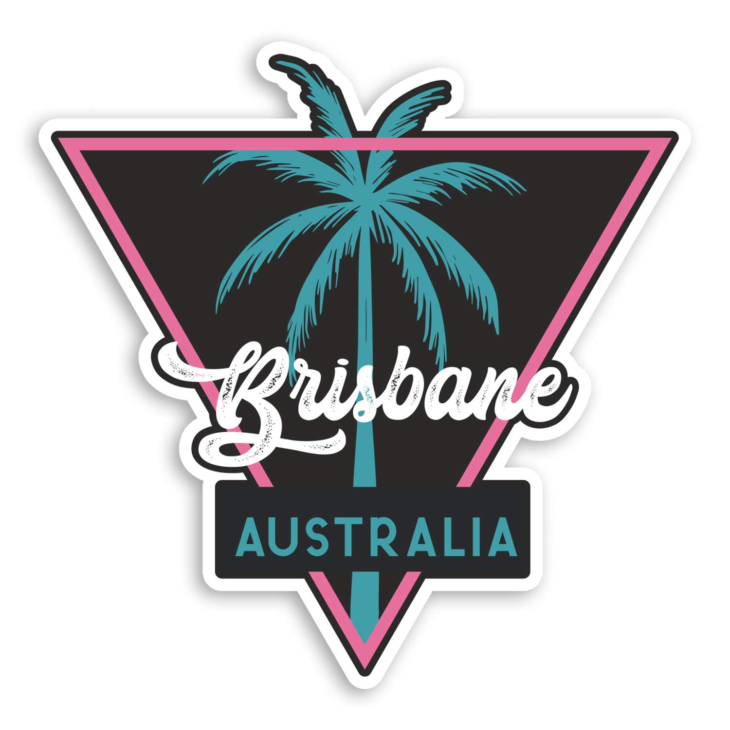 2 x 10cm Brisbane Australia Vinyl Stickers - Oz Travel Luggage Sticker #30763 (10cm Wide)