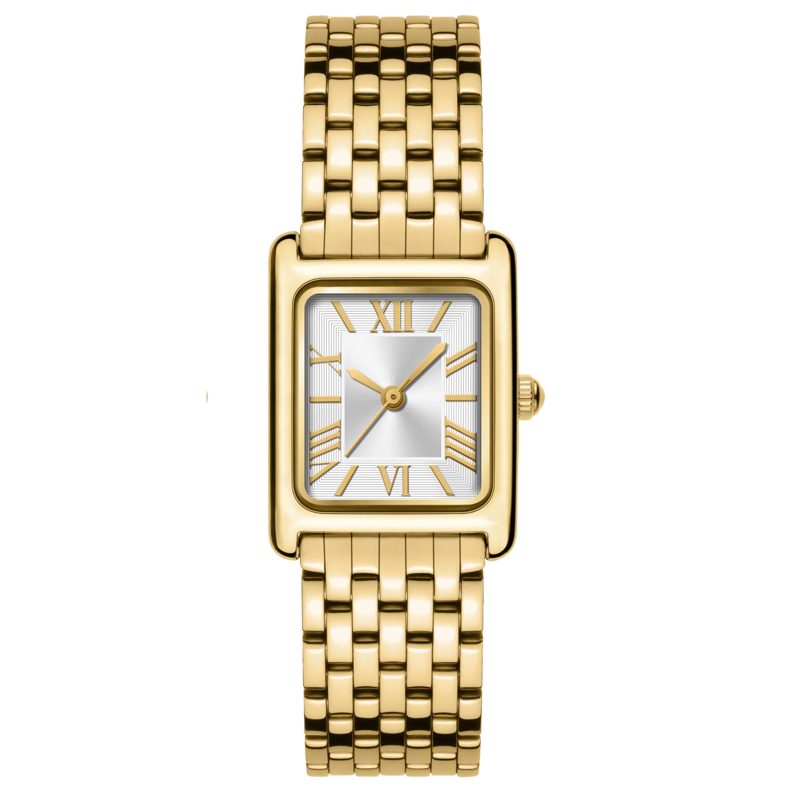 Watches for Women Vintage Bracelet Roman Dial Japanese Movement Rectangular Case Watch 3ATM Waterproof Self-Adjust Watch Size Without Tools-image-7