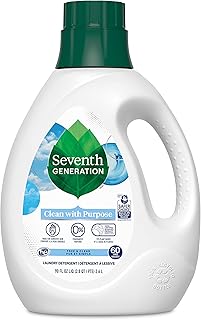 Seventh Generation Liquid Laundry Detergent Free and Clear Washing Detergent 90 oz