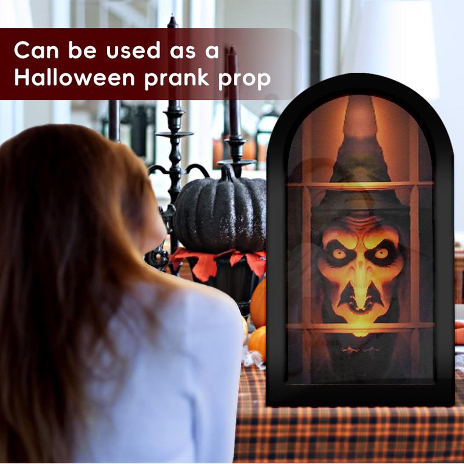 Lustro Wiedźma Halloween Rekwizyty Zdjęcie Hologram Duch Czarownica