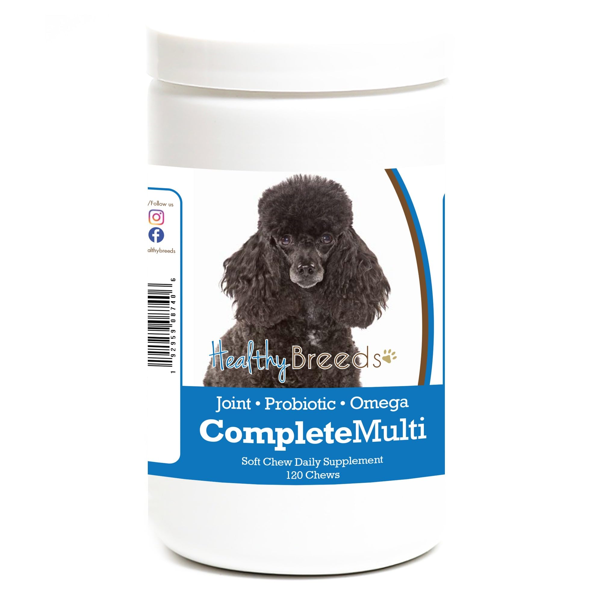 Healthy Breeds Poodle All in One Multivitamin Soft Chew 120 Count