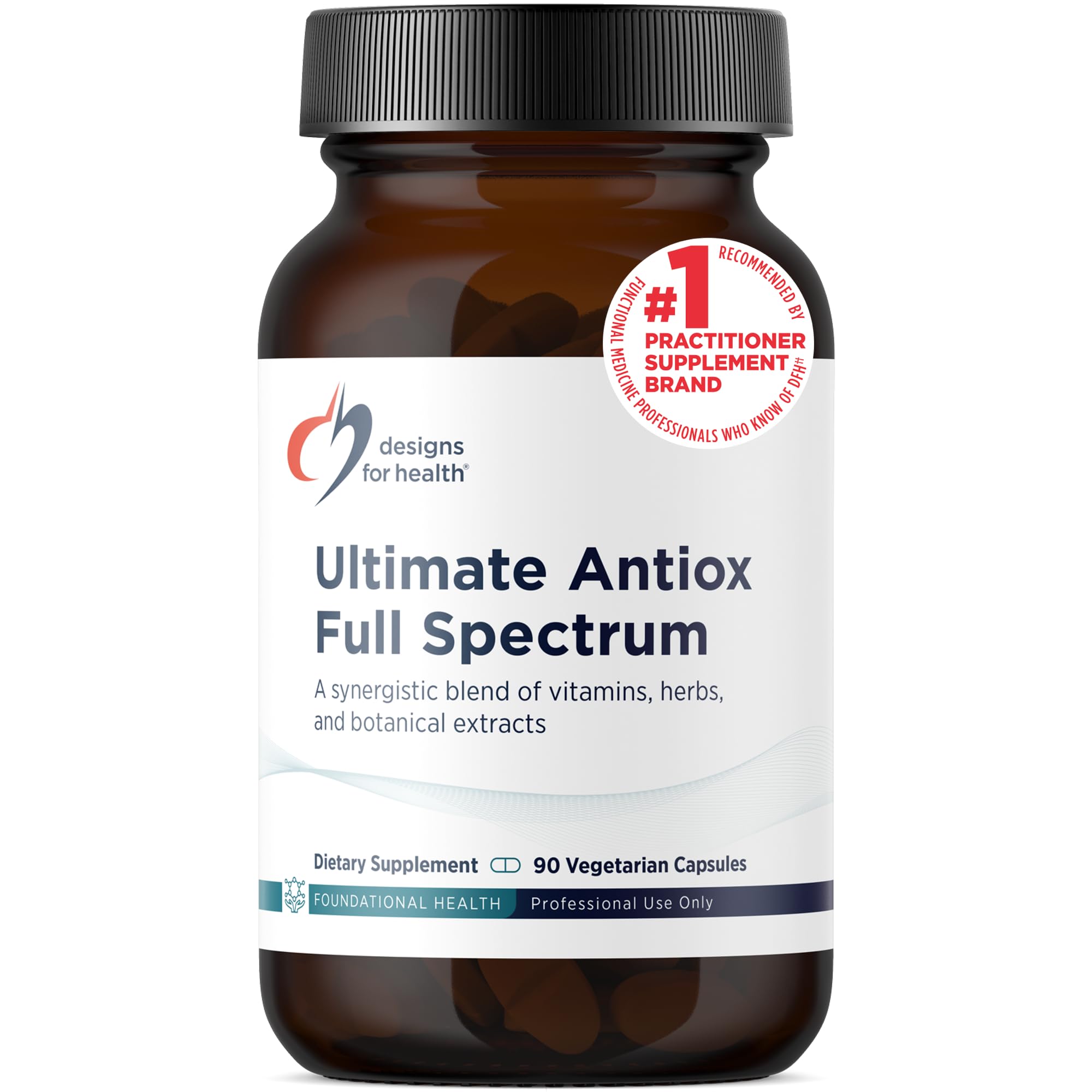 Designs for Health Ultimate Antiox Full Spectrum - Antioxidant Supplement with Resveratrol, Acerola, Lutein, Curcumin C3, Quercetin + More (90 Capsules)