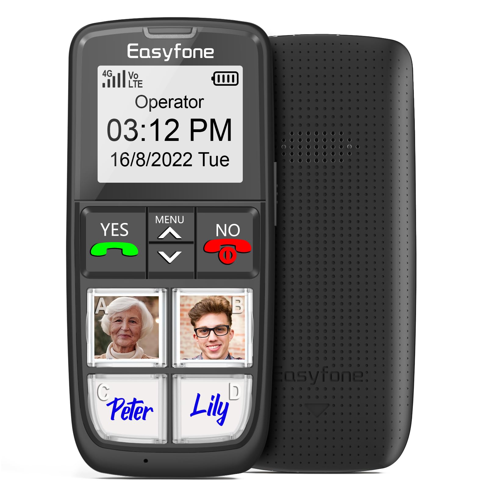 Easyfone Prime-T6 4G Picture Button Cell Phone for Seniors | Easy-to-use | Clear Sound | SOS Button | Easy Charging Dock | SIM Card Included | Suitable for Dementia, Alzheimer's and Kids - 2