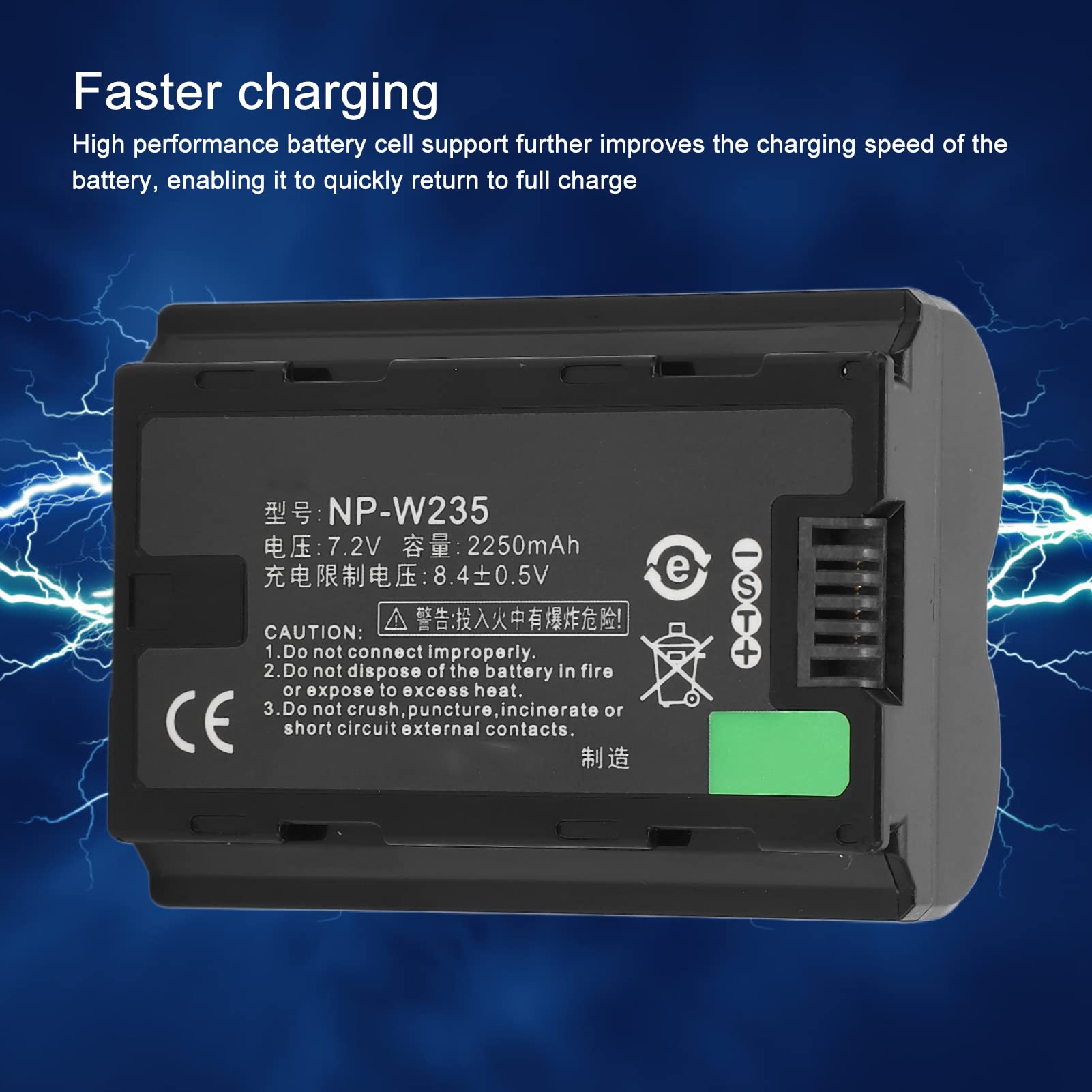Batteria NP W235 7.2V 2250mAh Per Fujifilm X-T5, X-T4, GFX 100S, X-H2S - Ricambio Ad Alta Capacità, Sicura E Durevole - 2