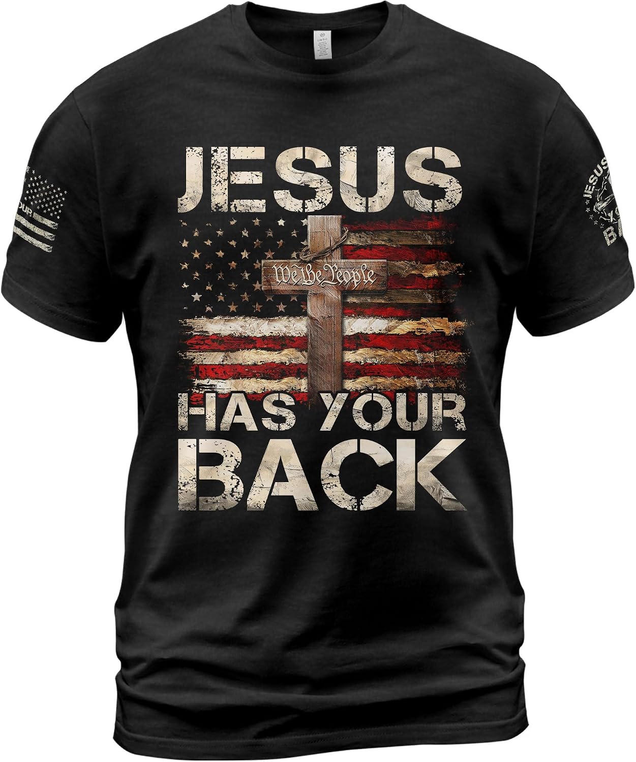 Custom Jesus Has Your Back, Personalized Jesus Shirt, Religious Shirts, Funny Christian Shirts for Men, Cross Shirt