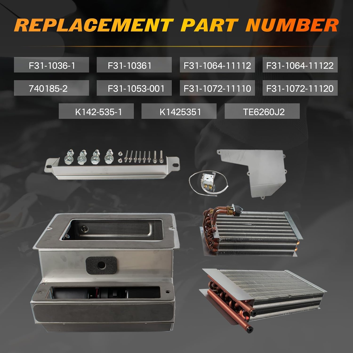 F31-1036-1 AC Heater Box Assembly Stainless HVAC Compatible with 1987-2014 Kenworth T600 T660 T800 W900B W900L Replace K1425351 F31-1064-11112 F31-1053-001