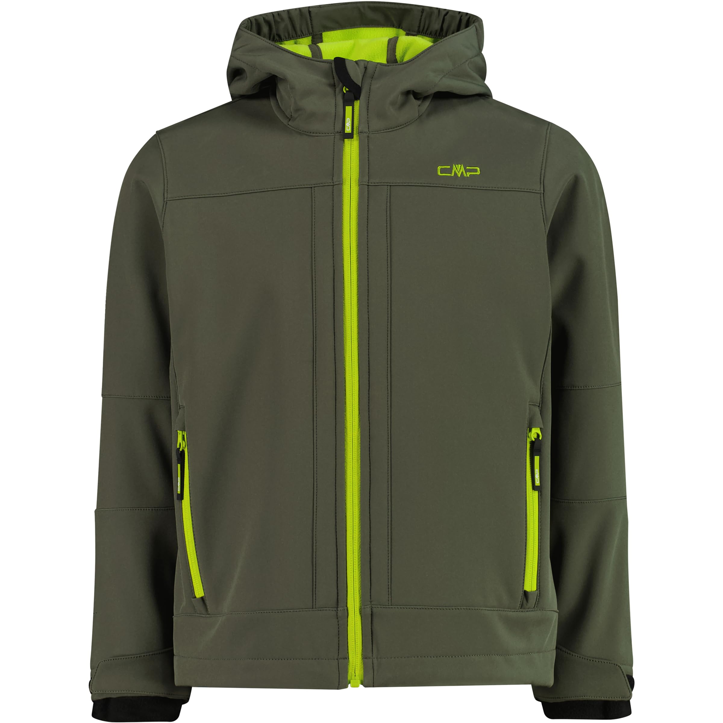 CMP Kinder Softshell Hoodie Jacke, oil green, 152