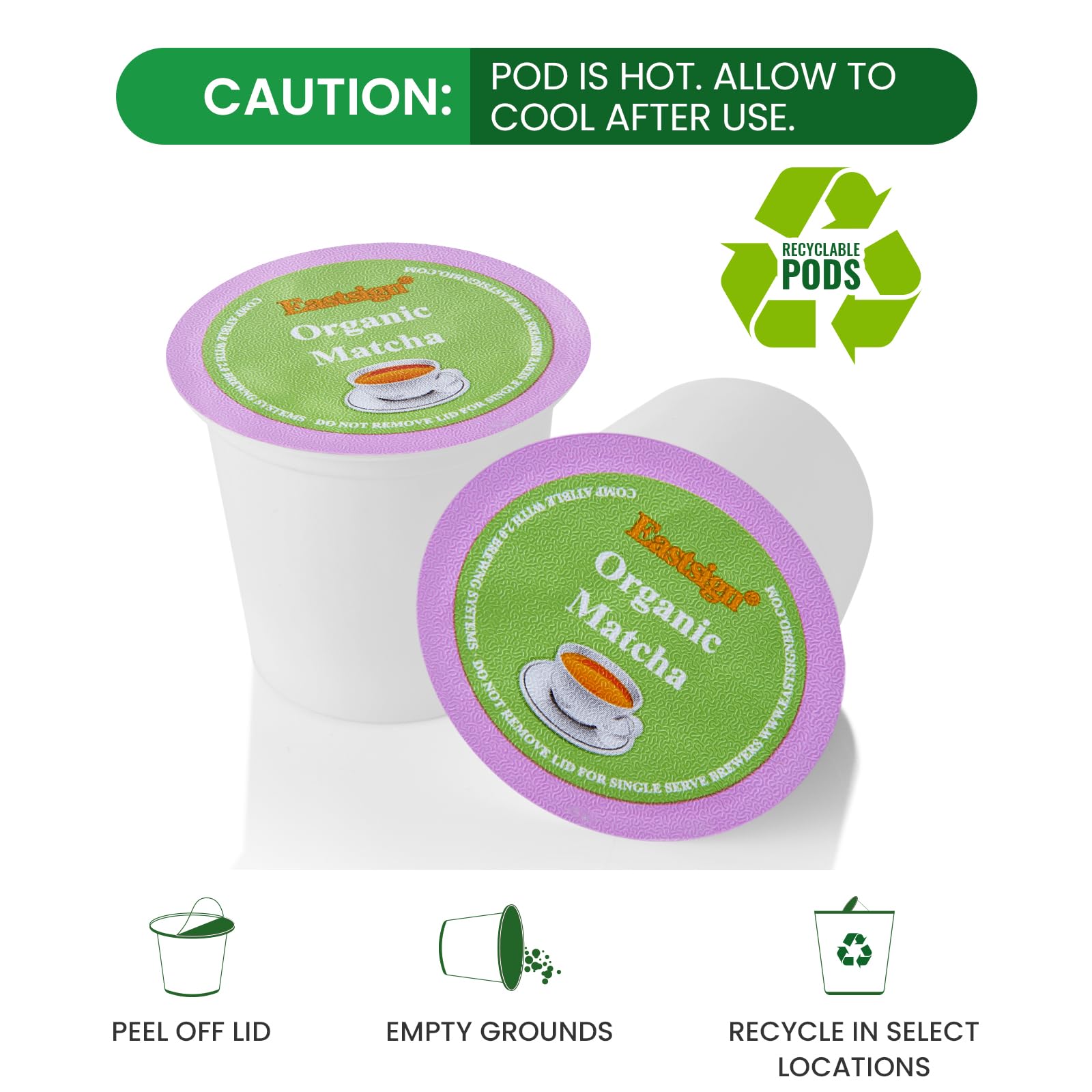 Eastsign Matcha Tea K Cups for Keurig Matcha Tea of 16-Count Pack Matcha Latte Matcha Keurig Pod for — view 3