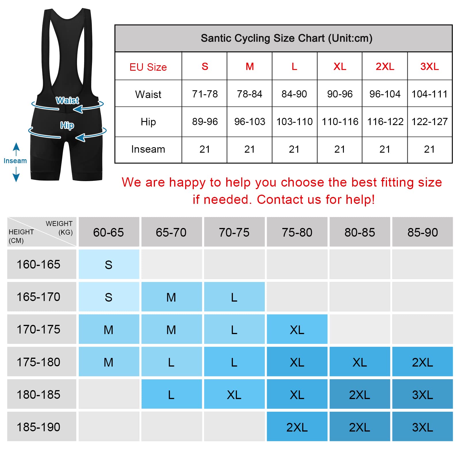 Santic Culotte Ciclismo Hombre Culote MTB Pantalones Cortos Acolchado