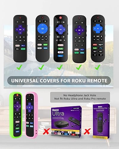 Miniatura 3 de ONEBOM - Funda para control remoto Roku, funda para HisenseTCL Roku TV Steaming StickExpress universal de repuesto para control remoto Roku, funda