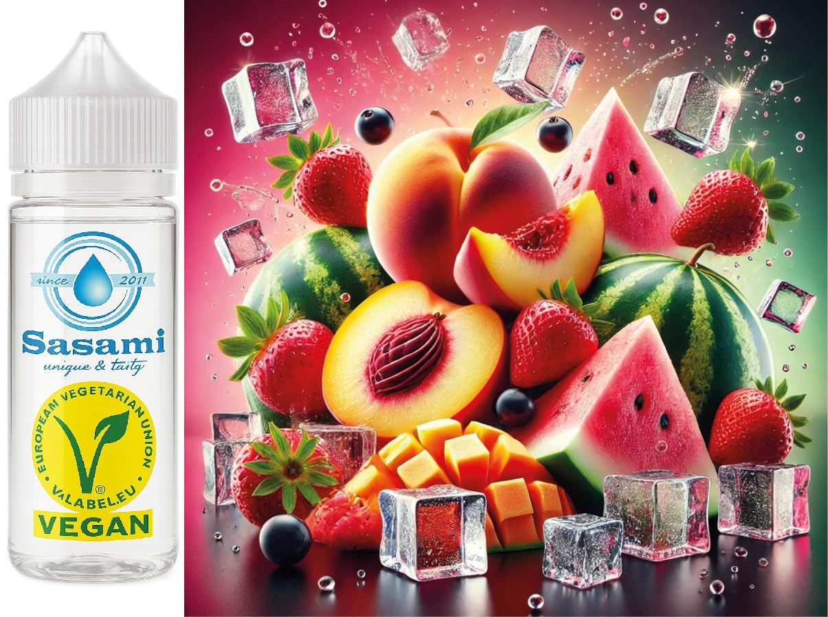 Frozen Fruit Trio - melocotón-fresa-sandía Ice aroma concentrado - Vegano - Sasami - 100ml