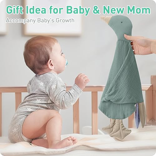 Miniatura 19 de Manta de seguridad de muselina suave de algodón para recién nacido, transpirable con etiquetas, muselina de ganso para bebé, recién nacido, unisex