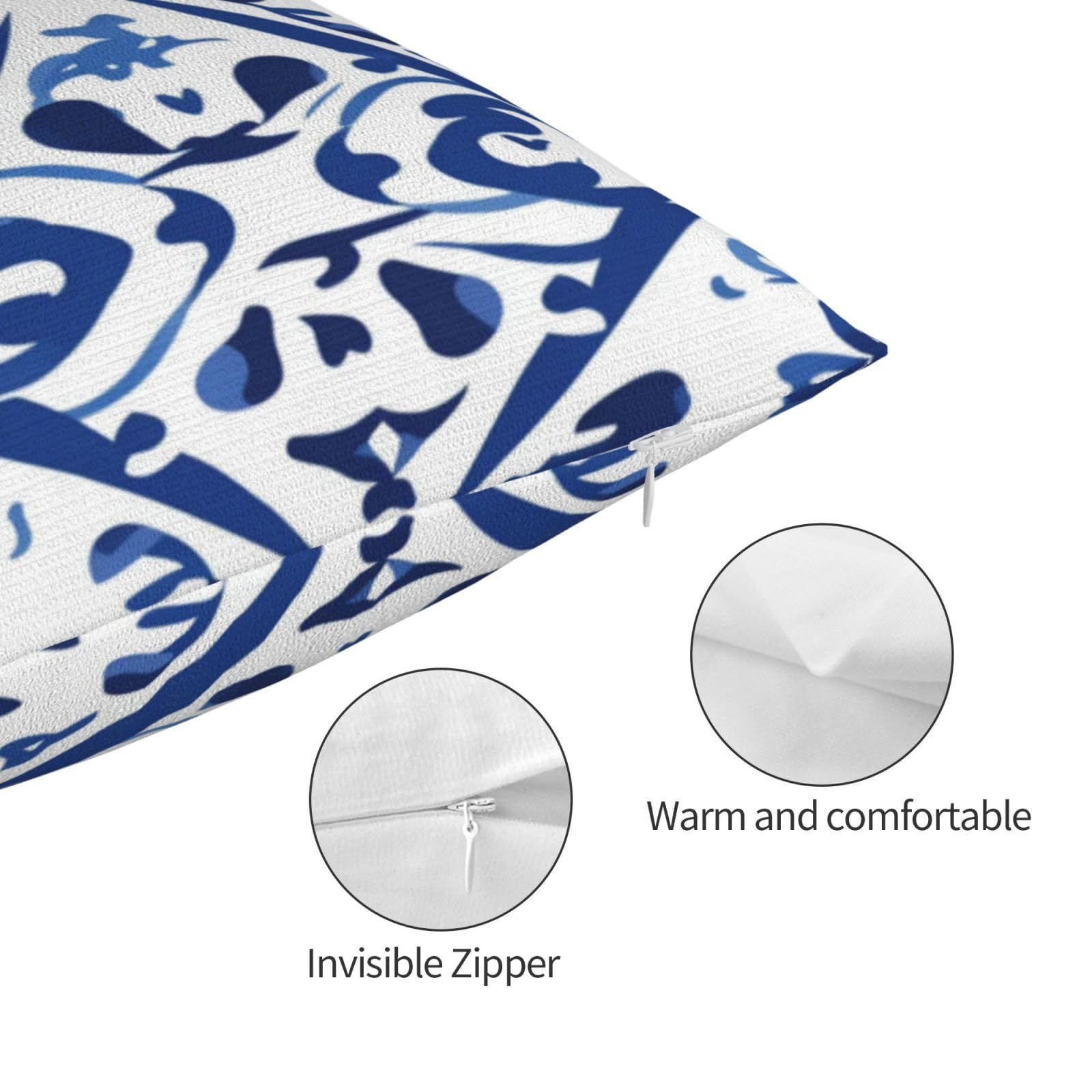 2 Kissenbezüge 40x60cm Samt - Blumen Muster Doppelseitig