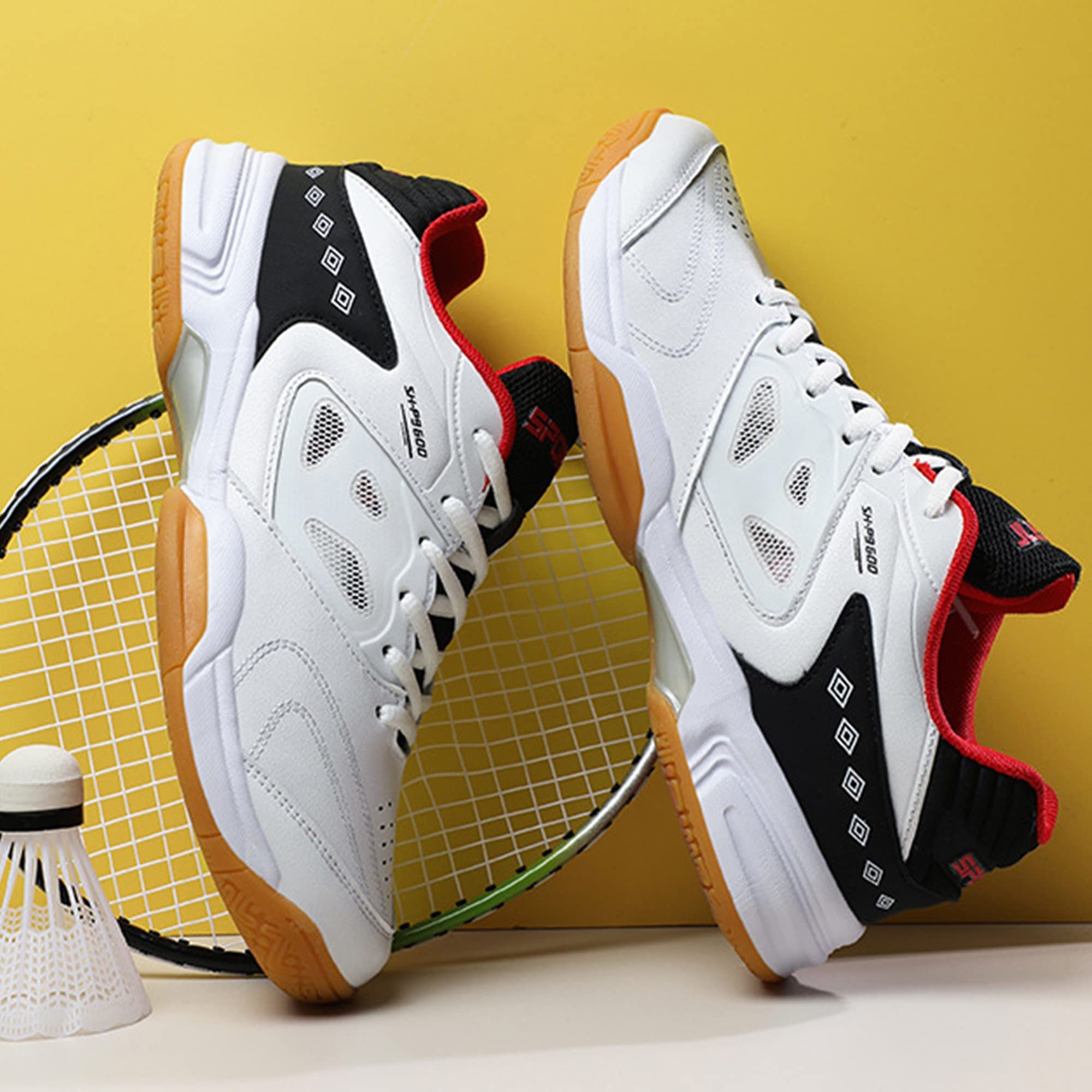 SDEQA Zapatillas De Bádminton para Hombre Y Mujer Zapatillas De Pista Cubierta Ligeras Y Cómodas
