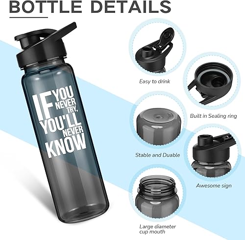 Miniatura 2 de Rtteri 10 piezas de regalos de agradecimiento a los empleados, botella de agua de plástico de 24 onzas para hombres y mujeres, regalos inspiradores