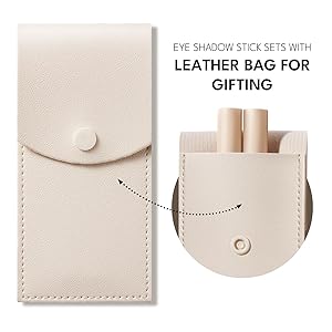 imakeupnow Cream Waterproof Eyeshadow Stick Set Shimmer Matte Eye Shadow Sticks 2PCS, Brightener Make Up Eyeshadow Pencil With Small Cosmetics Bag #J