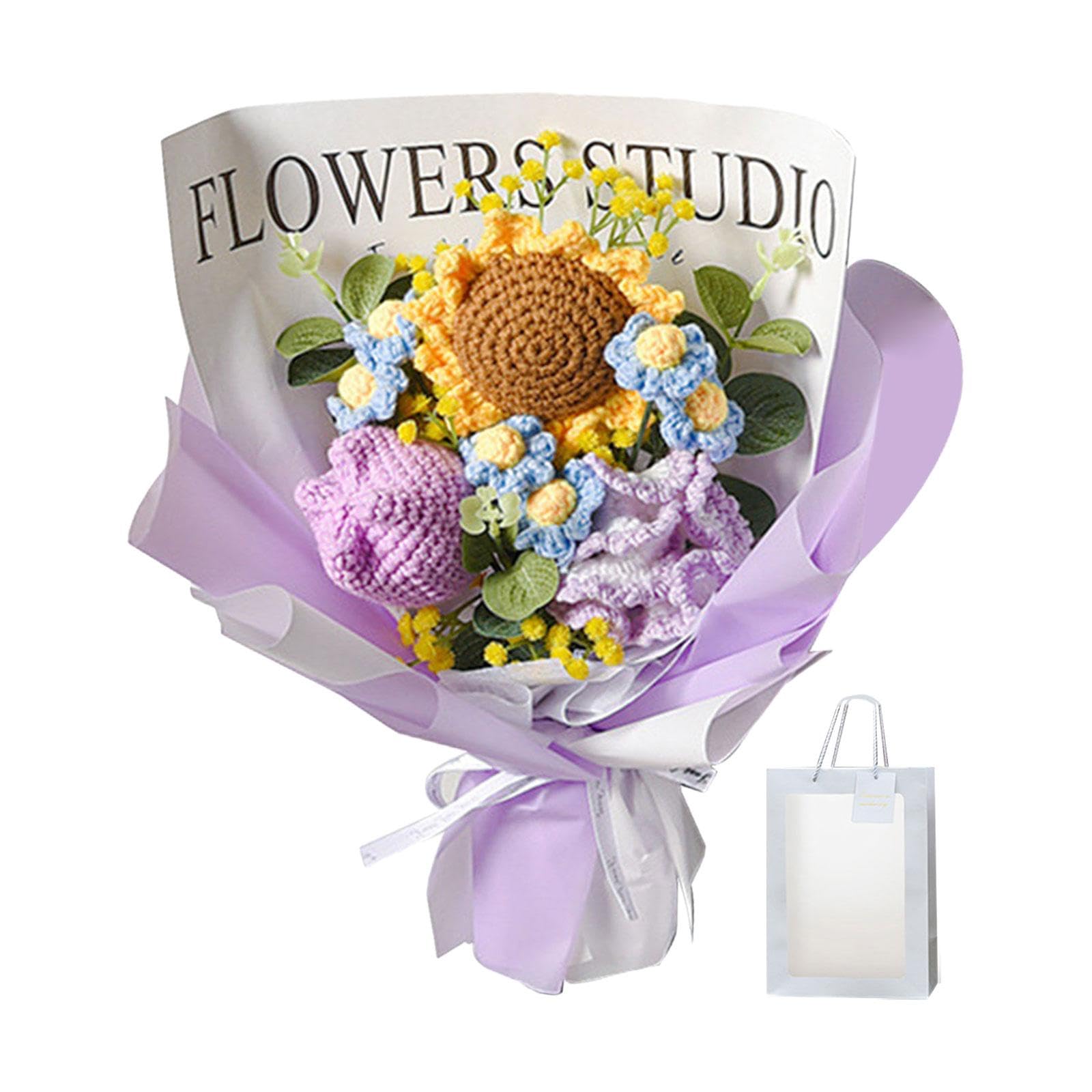 Amazon.co.jp: P Prettyia 完成したかぎ針編みの花、編み物の花束