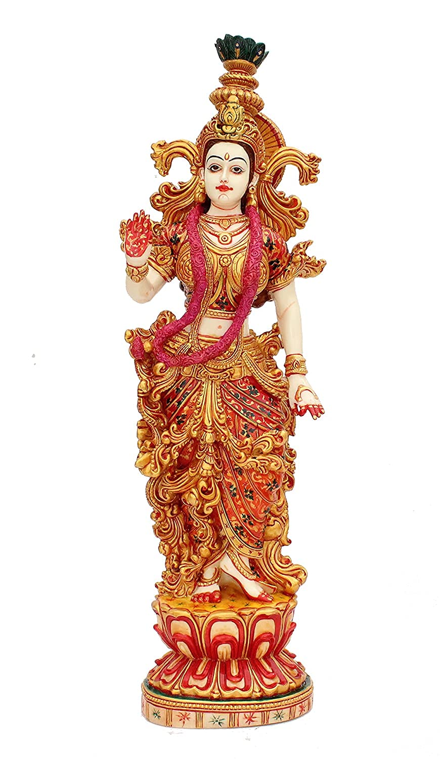 Kaka jiji Handicraft 15 Inches Radha Krishna Murti Statue for Home Temple and Puja on Janmasthami II Multi Color Radha Krishna Pack of 2 (Modal - 3) 1