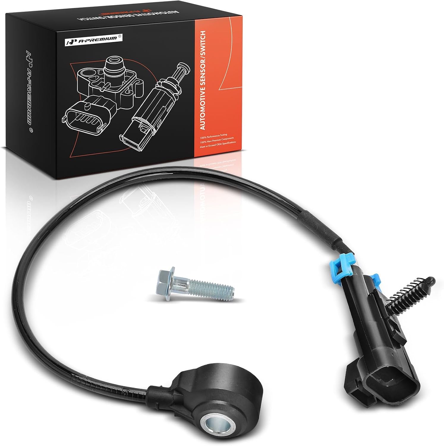 A-Premium Ignition Knock Detonation Sensor Compatible with Chevrolet Malibu 2007-2009 2.2L 3.4L, HHR/Cobalt 2007-2008 & Pontiac G5/G6 2007-2008, Solstice 2006-2008 & Saturn Aura/Sky/Vue 2007-2008