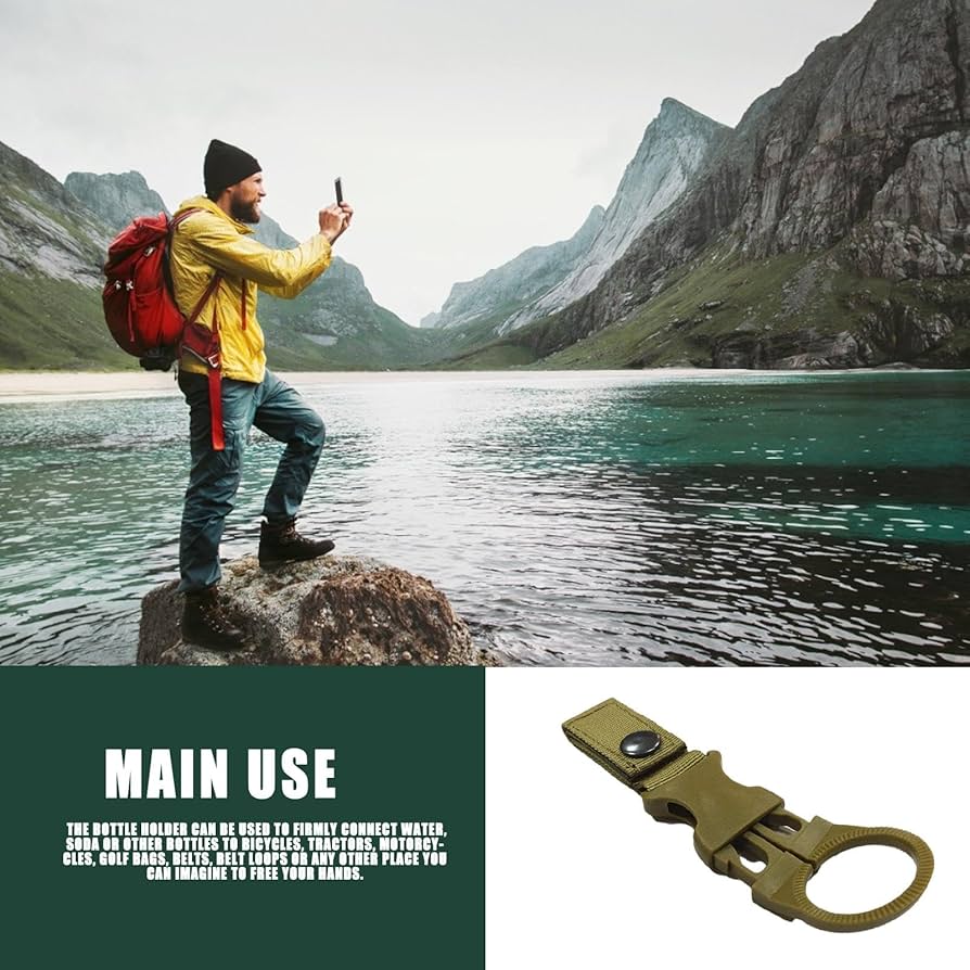 WEITING Botella Para Colgar En El Cinturón | Correa Mochila Para Exteriores, Gancho Para Botella Agua, Clip Agua Mineral Para Senderismo
