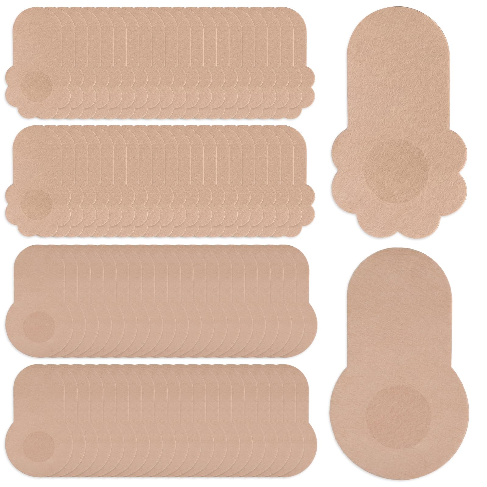 FunnAura 80 Pcs Disposable Nipple Cover, Breast Stickers for Push up Shape, Invisible Boob Tape