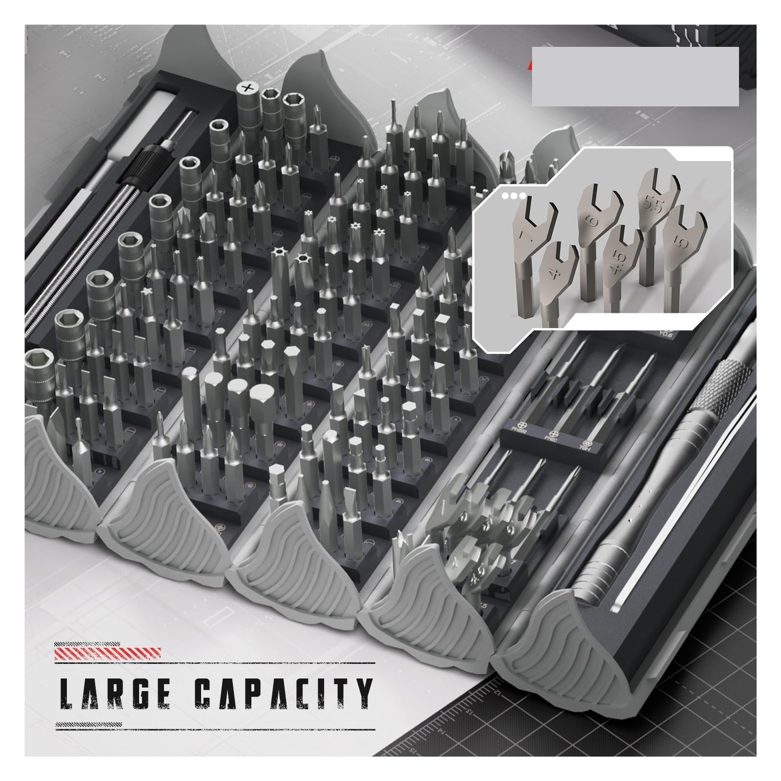 128-in-1-Präzisions-Magnetschraubendreher-Bit-Set for Kamera-Computer-Handy-Reparatur